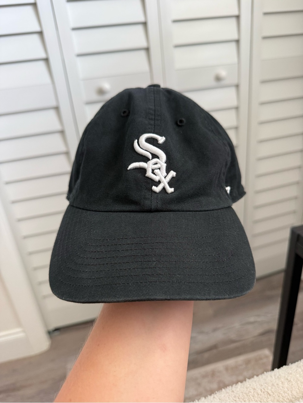 Chicago White Sox 47 Brand Hat Black Adjustable Strapback MLB OSFA Cotton